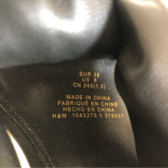 H&M Black Square Toe Sandal Wedges - Picture 5 of 6